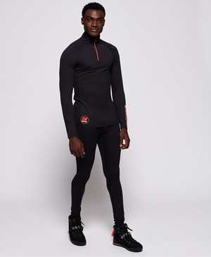 Superdry Carbon Baselayer Leggings Férfi Sportruházat Fekete | LMXFO5421